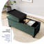 Banc repose-pieds en velours avec rangement amovible Nestl-132127322-132127323
