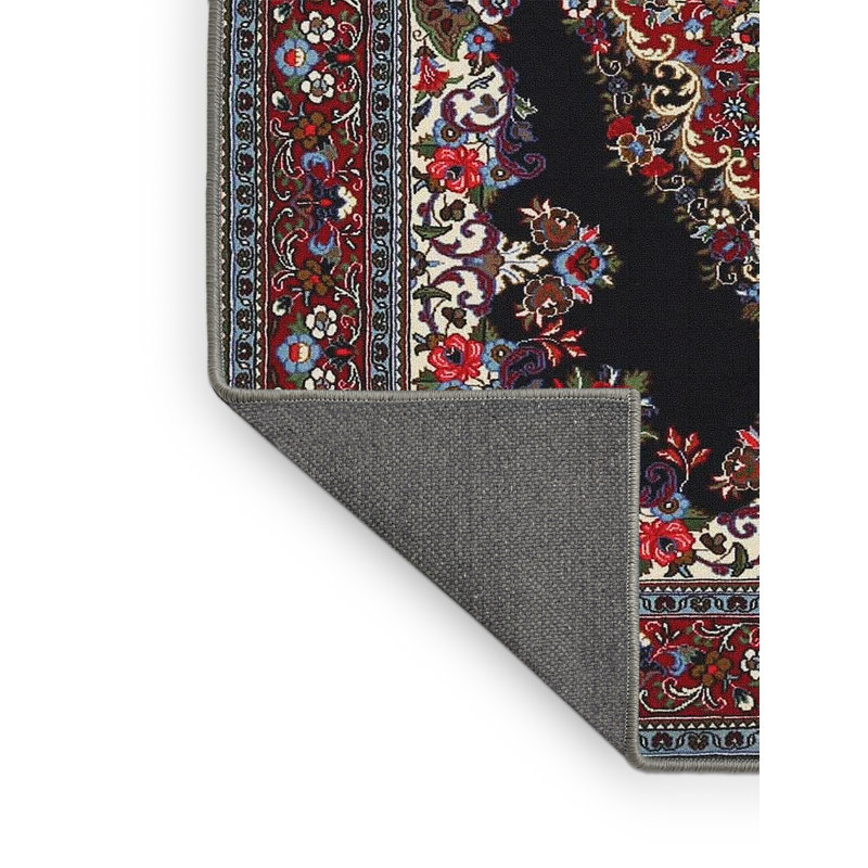 Tapis brun/noir/beige traditionnel Arum, Rectangle 7 pi x 9 pi