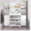Garde-manger cannelé de 72 pouces avec 3 tiroirs à clavier et 6 tablettes de porte réglables pour un rangement polyvalent et un design élégant-438529602