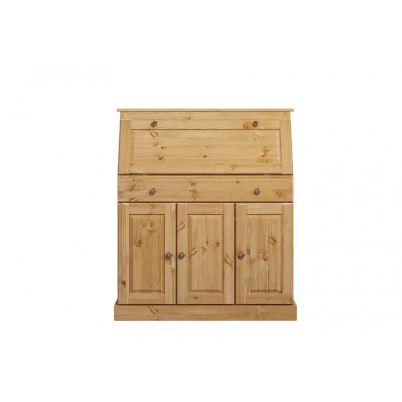 Dinardo Solid Wood 3 - Door Rectangle Accent Cabinet, Natural