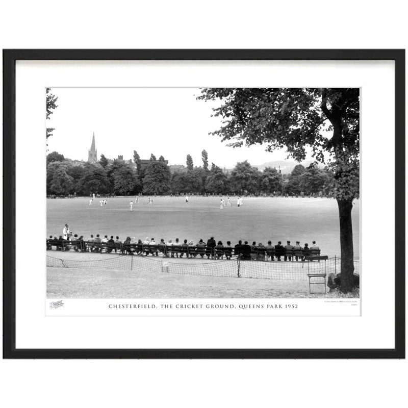 Chesterfield, The Cricket Ground, Queens Park 1952 - Single Picture Frame Print, 40cm H x 50cm W x 2.3cm D