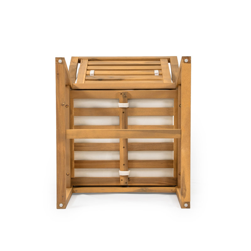 Patio Dining Table Set For 6, Light Teak