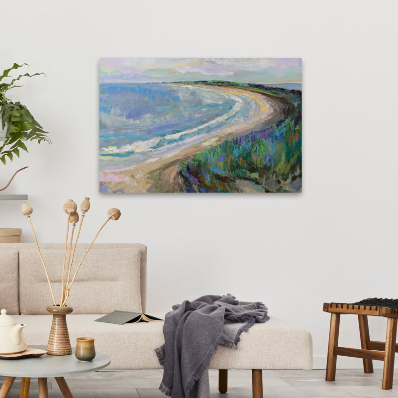 Art plage et plage bleue, H 24 po x l 36 po