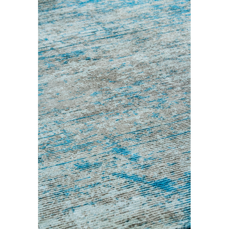 Tapis bleu tissé à la main Marymount, 8 pi x 10 pi