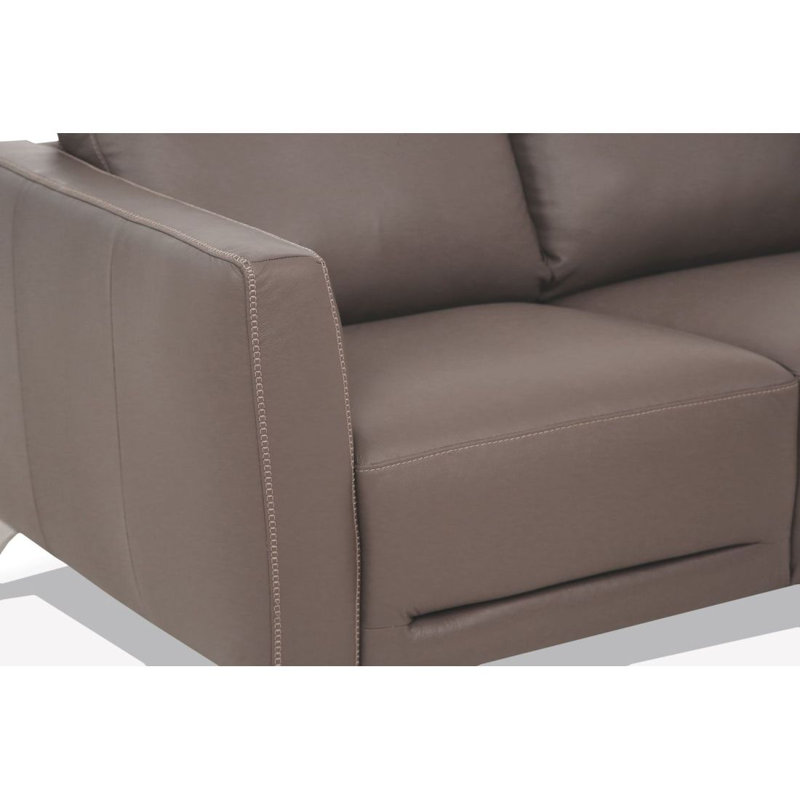 Modern Sofa Malaga Sofa,Leather, Taupe