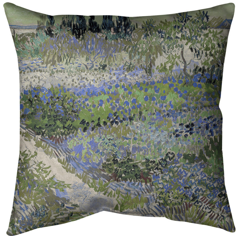 Housse de coussin carré et insert, 20 po x 20 po, Bleu, Sergé de coton