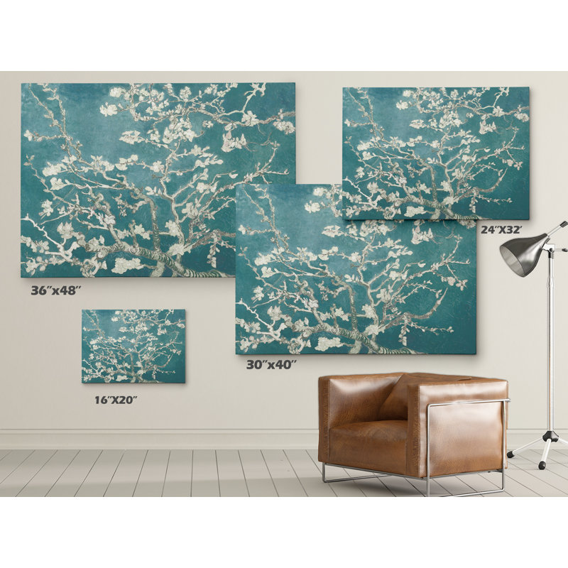«Almond Blossom White Shadows I», reproduction sur toile, H 30 po x l 40 po x P 1,5 po