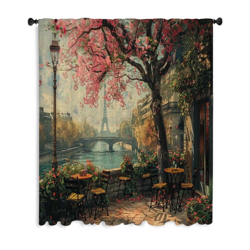 Le rideau occultant en polyester Melanni filtre beaucoup de rideaux de lumière, L 50 po x L 96 po