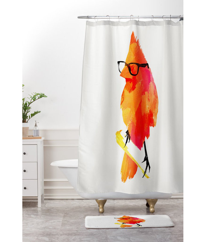 Tapis pour salle de bain punk oiseau