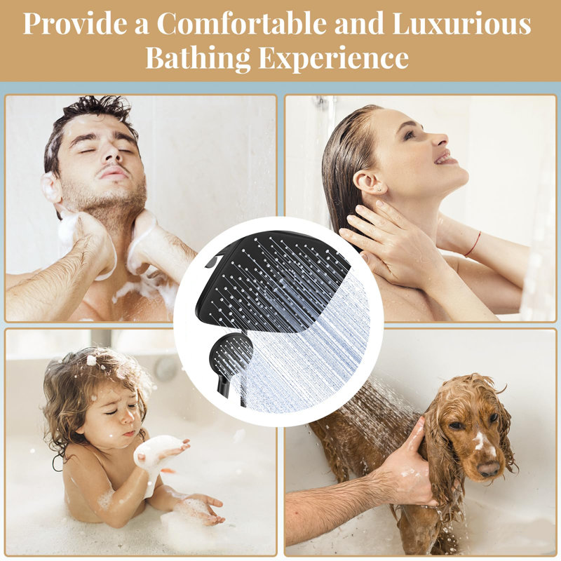 Luxurious Dual Shower Head Combination, Matte Black