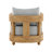 Teak Sunbrella Outdoor Armchair-110441391