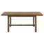 Table de salle à manger Billie, placage brun noyer, bois franc rectangulaire, 71 pouces