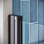 Porte de douche pivotante semi-sans cadre 30 po x 76 po avec quincaillerie en verre trempé transparent noir mat 1/4 po Alento-118106097