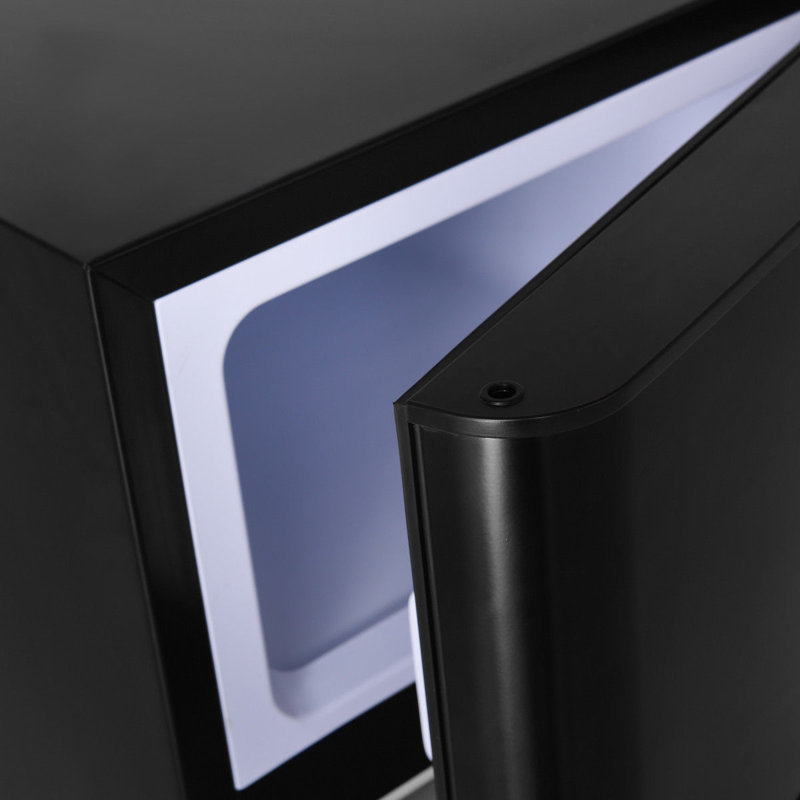 3.2 Cu Ft Compact Black Stainless Steel Refrigerator with Freezer