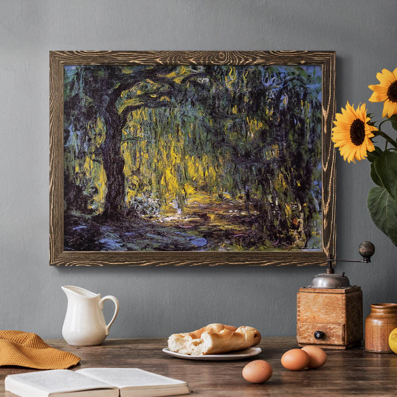 «Weeping Willow 2», encadré sur toile, Noyer, H 18 po x l 26 po x P 1,5 po