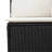 Vidaxl Garden Sofa Set Black PE Rattan, Powder-Coated Steel, Tempered Glass