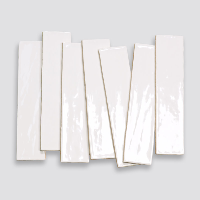 Marin 2.5" x 10" Porcelain Subway Wall & Floor Tile, Pearl White