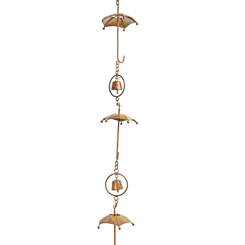 Chaîne de pluie parasol Lupo, Cuivre