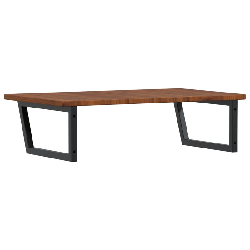 Bryany 100cm Solid Wood Bathroom Vanity Top, Dark Oak/Black