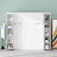 Grand lit escamotable avec tablettes de rangement à 5 niveaux, cadre de lit mural en bois, cadre de lit caché-281818260