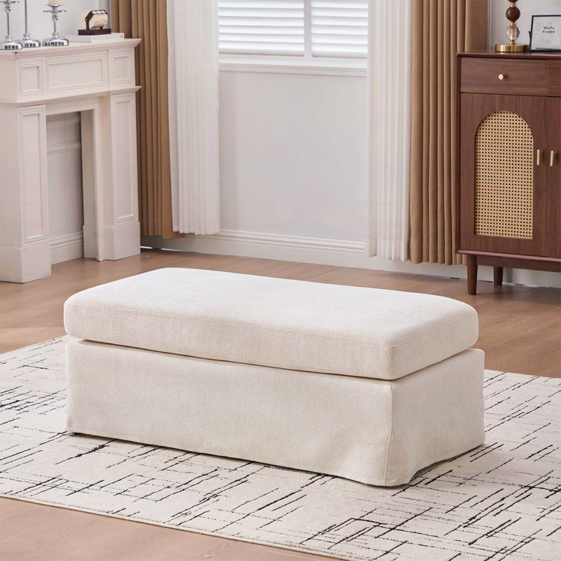 Banc rembourré Modern, Beige