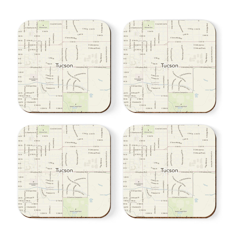 Sous-verre carte des États-Unis, Tucson