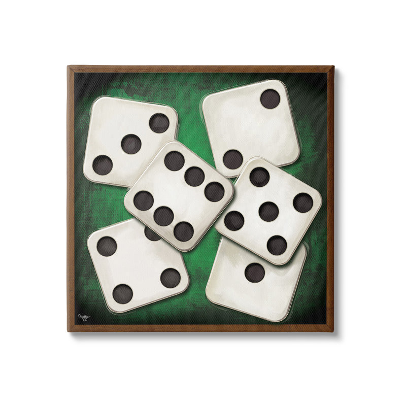 «Dice On Casino Table», art mural par Molly B., H 36 po x l 36 po