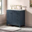 Meuble-lavabo 36 po avec lavabo en céramique, 5 tiroirs et portes à fermeture en douceur-18925693