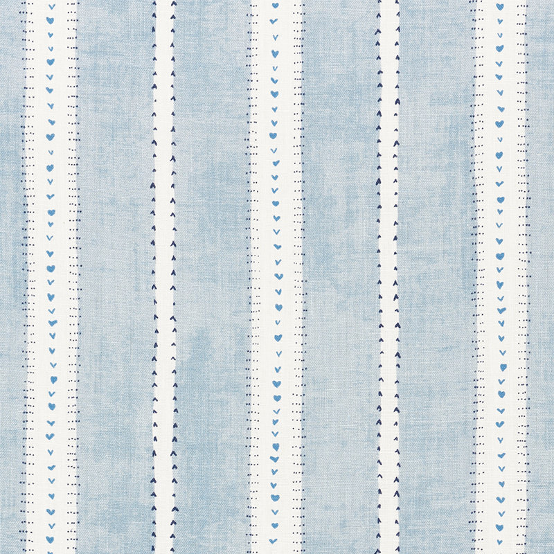 Tissu Amour, Bleu