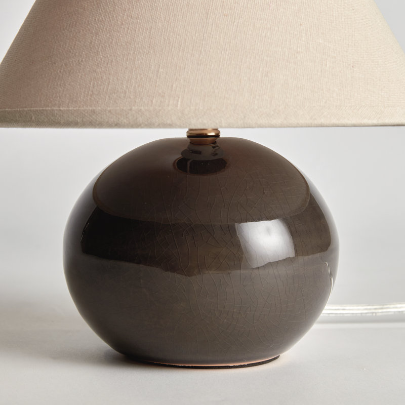 Oscar Standard Table Lamp, Gray, 11" H x 10" W x 10" D