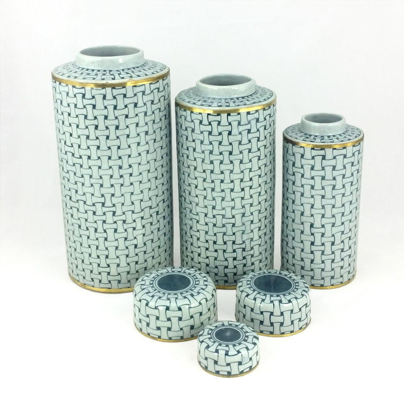 Porcelain China Canister - Set of 3
