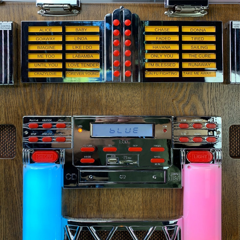 Arkrocket Saturn V Multicolor Retro Full-Size Jukebox with Bluetooth