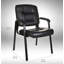 Chaise de bureau compacte en similicuir pour bureau - noire, structure en métal, P 27,4 po x l 23,6 po x H 35,8 po