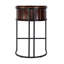 Rockford 29 in. Seat Height Leather Barrel Bar Stool with Footrest