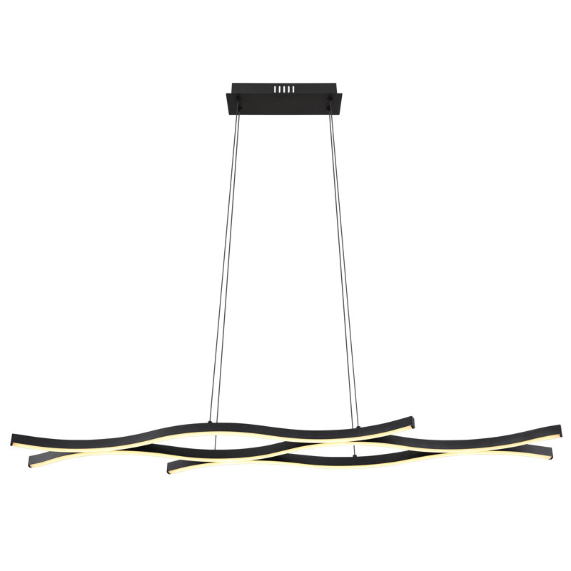 1 - Light Matte Black LED Pendant