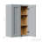 Gray Shaker Solid Wood Wall Cabinet With Soft-Close Doors, Adjustable Shelves - 24" Double Door Storage For Kitchen, Bathroom, Laundry, Garage (Easy Assembly, 24"W X 12"D X 36"H)-1266006392-1266006391