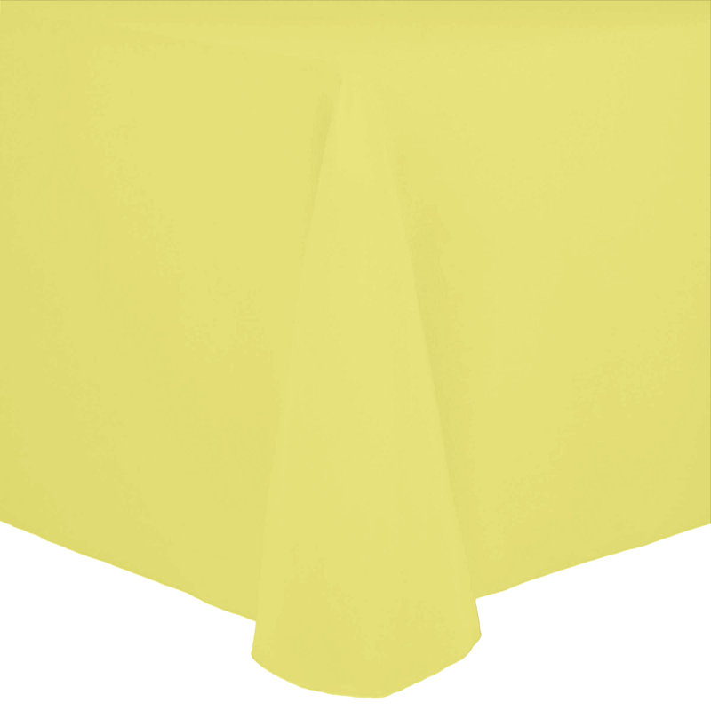 Solid Color Round Tablecloth, 108" x 156", 2, Lemon