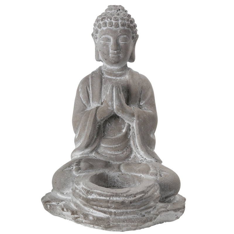 Figurine bouddha ciment méditant Marten