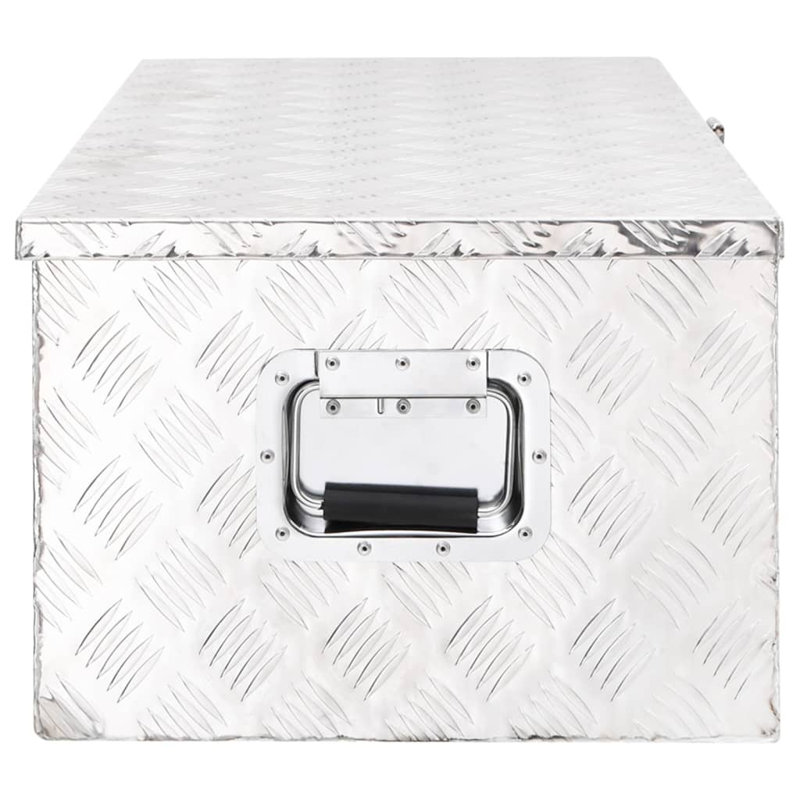 Rebrilliant Decorative Bin, 33.5cm H x 90cm W x 47cm D, Silver