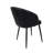 Looma Contemporary Modern Metal Vegan Leather Side Chair in Black-2084768092