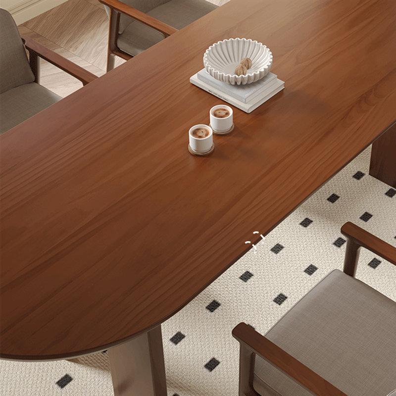 Table de salle à manger en bois massif de style nordique Peursem, H 29,5 po x L 78,7 po x l 31,4 po