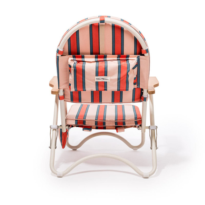  La chaise Pam, Vert / rose / blanc rayé