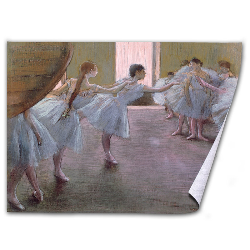 "Dancers at Rehearsal, 1875-77" par Edgar Degas, reproduction d'art sur toile tendue, H 18 po x l 24 po x P 2 po