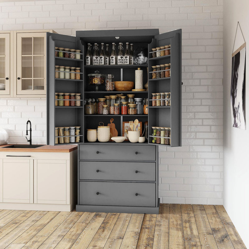 Armoire de rangement Farmhouse, Gris