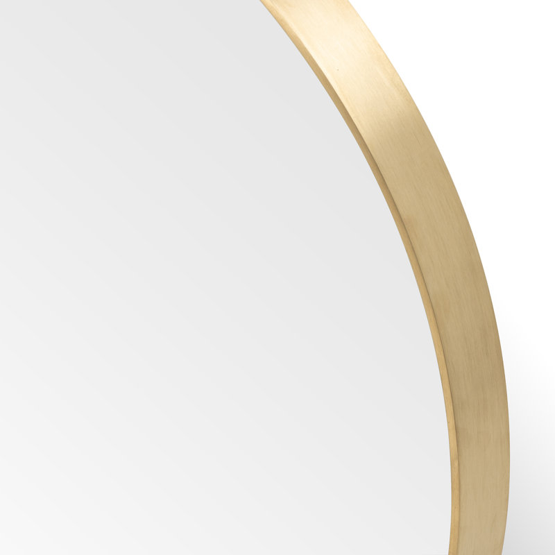 Bellvue Metal Wall Mirror, Polished Brass, 47.25" x 47.25"
