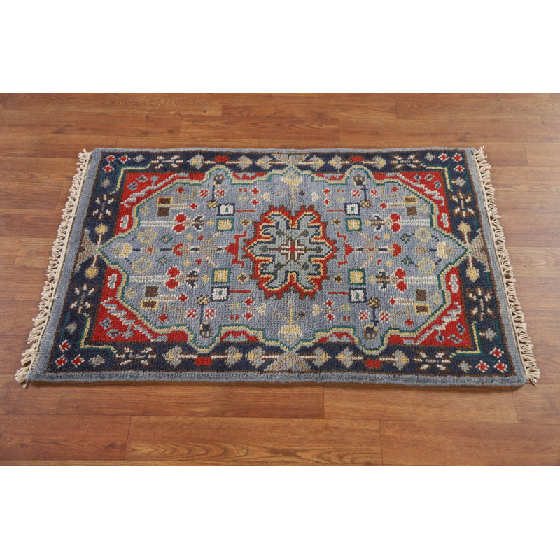 Tapis indien à motif géométrique 2 x 3