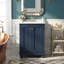 Meuble-lavabo autoportant moderne 24 po avec lavabo et rangement à fermeture en douceur-133678054