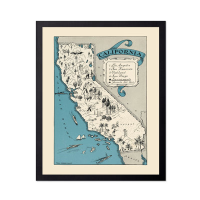 Carte illustrée de la Californie