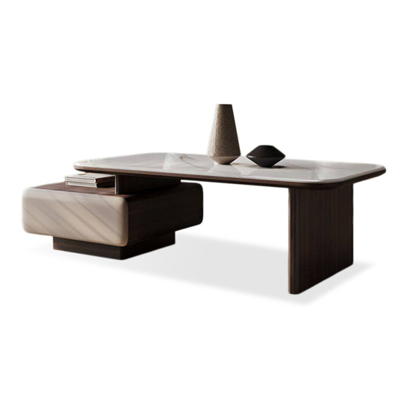 Picture Color Glass-ceramics Rectangular Coffee Table