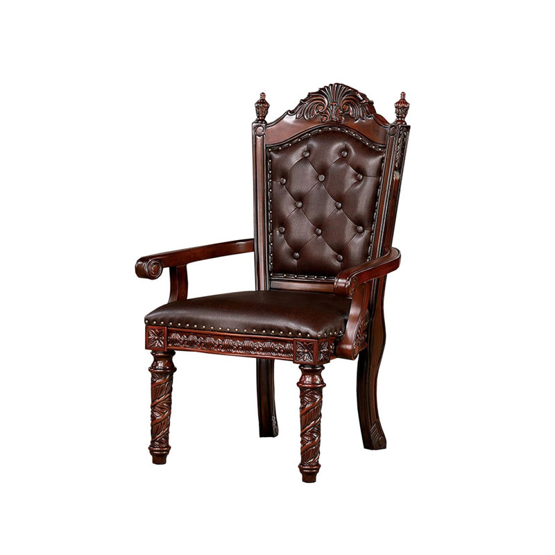 Chaise avec accoudoirs traditionnels l 29 po (2 / RTC), cerisier brun / brun foncé